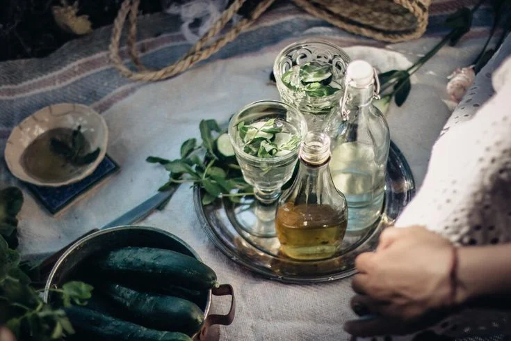 Virtual midsummer potluck for peace a persian cucumber & mint summer drink